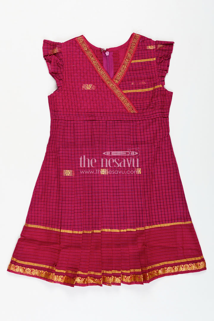 Chettinadu Silk Frock For Girls Traditional South Indian Style