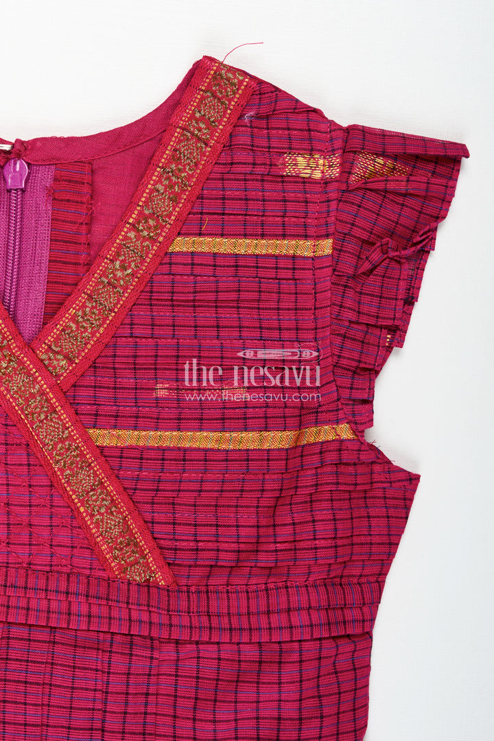 Chettinadu Silk Frock For Girls Traditional South Indian Style