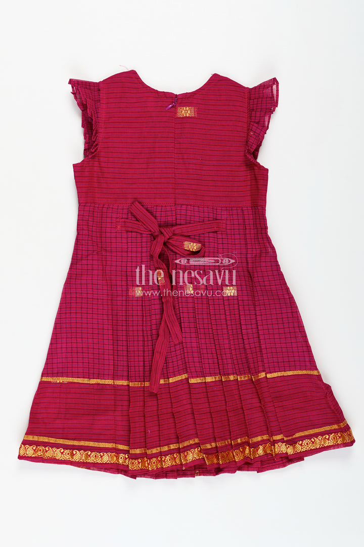 Chettinadu Silk Frock For Girls Traditional South Indian Style