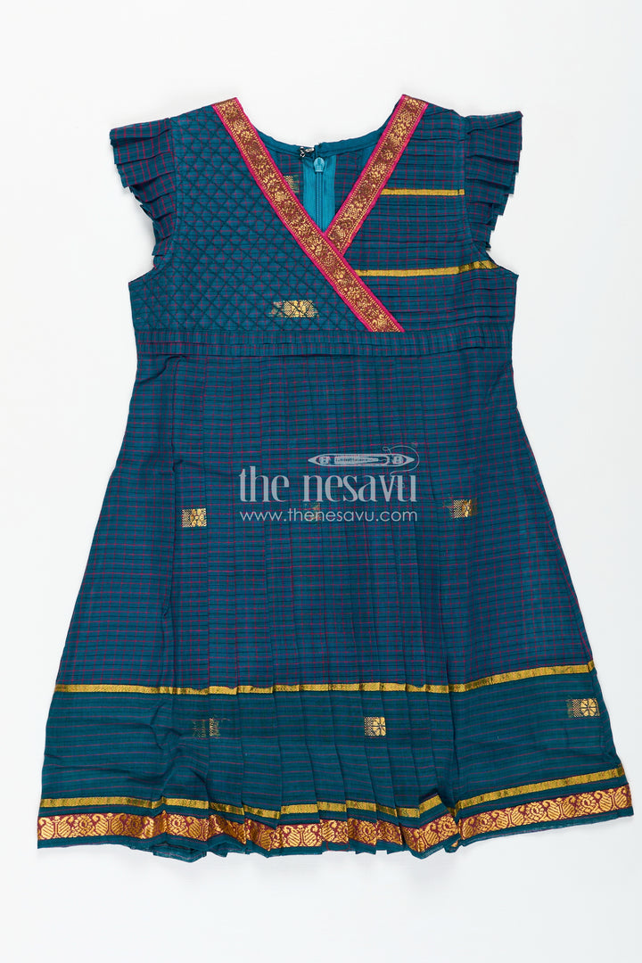 Handwoven Silk Frock For Girls Elegant Heritage Outfit