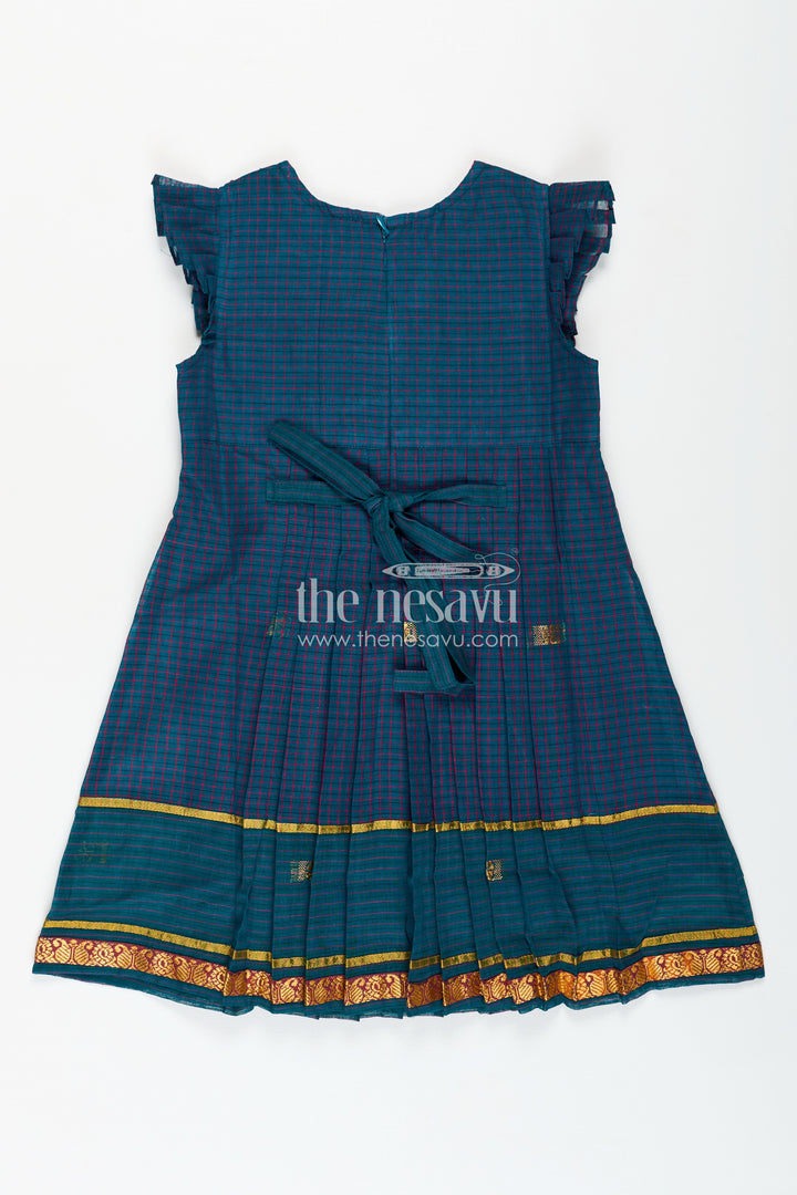Handwoven Silk Frock For Girls Elegant Heritage Outfit