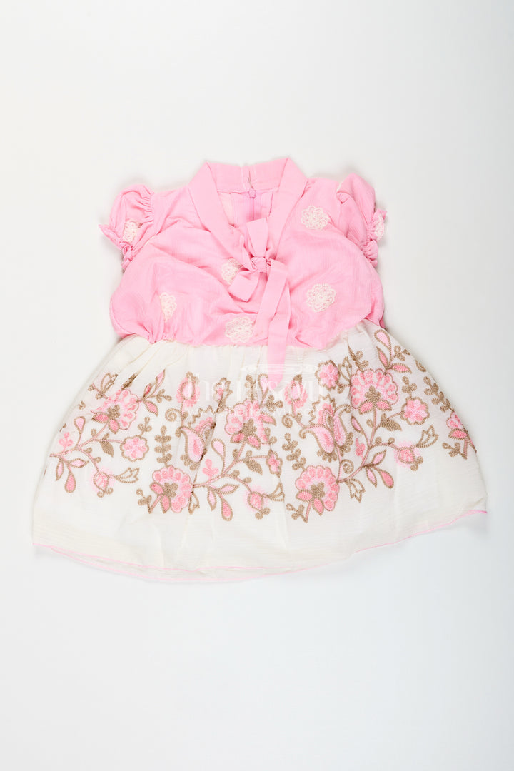 Toddler girl embroidered frock for birthdays and indoor parties