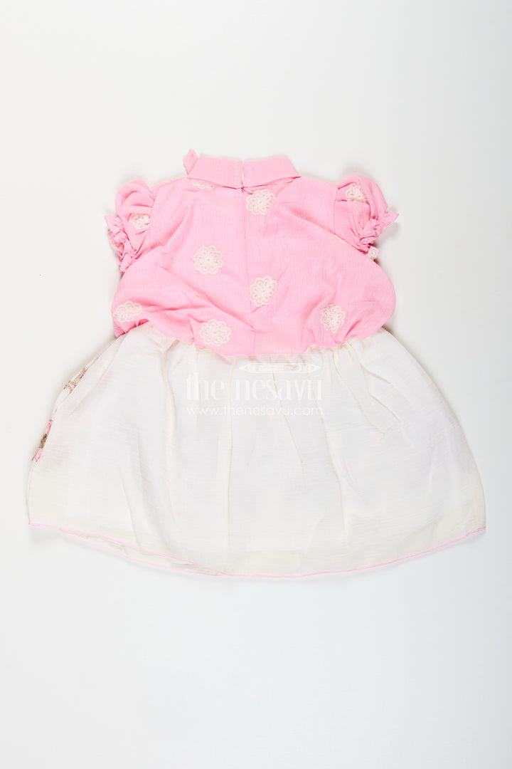 Toddler girl embroidered frock for birthdays and indoor parties