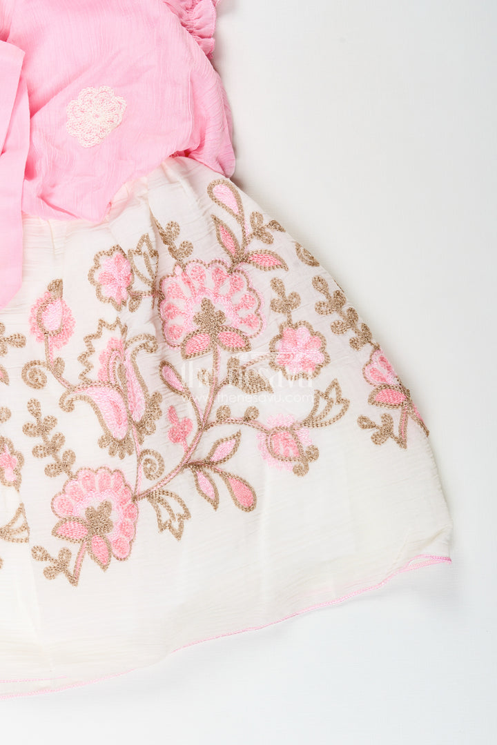 Toddler girl embroidered frock for birthdays and indoor parties