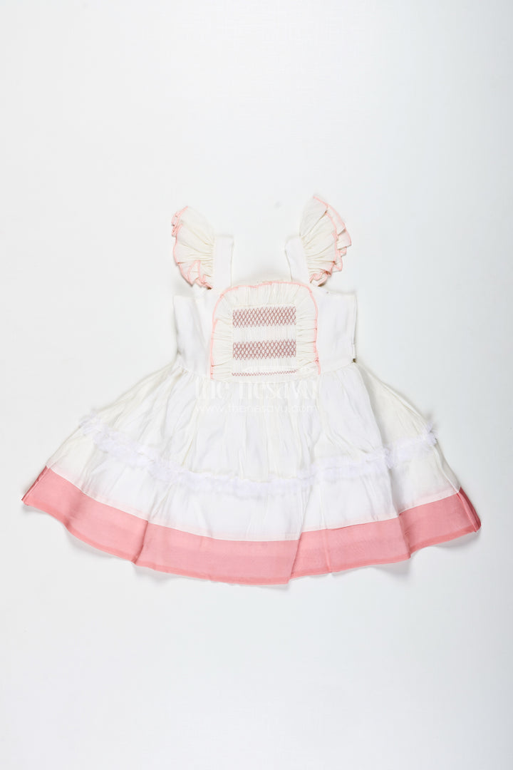 Thread Embroidered Frock For Girls Elegant Occasion Dress