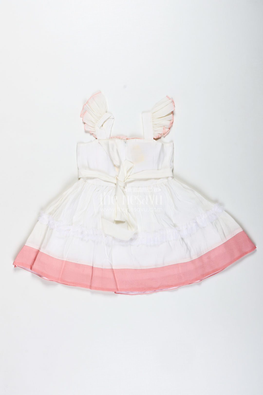 Thread Embroidered Frock For Girls Elegant Occasion Dress
