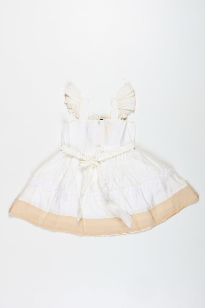 Girls Fancy Frock With Lace Classic Partywear Dress