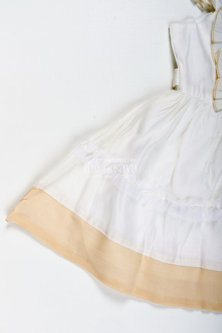 Girls Fancy Frock With Lace Classic Partywear Dress