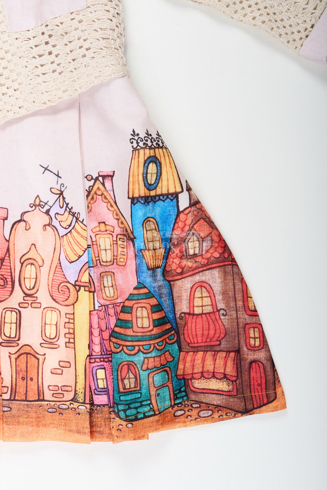 Printed frock with jacket set for toddler girls for festive gatherings