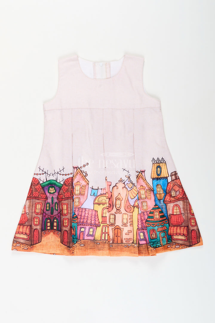 Printed frock with jacket set for toddler girls for festive gatherings