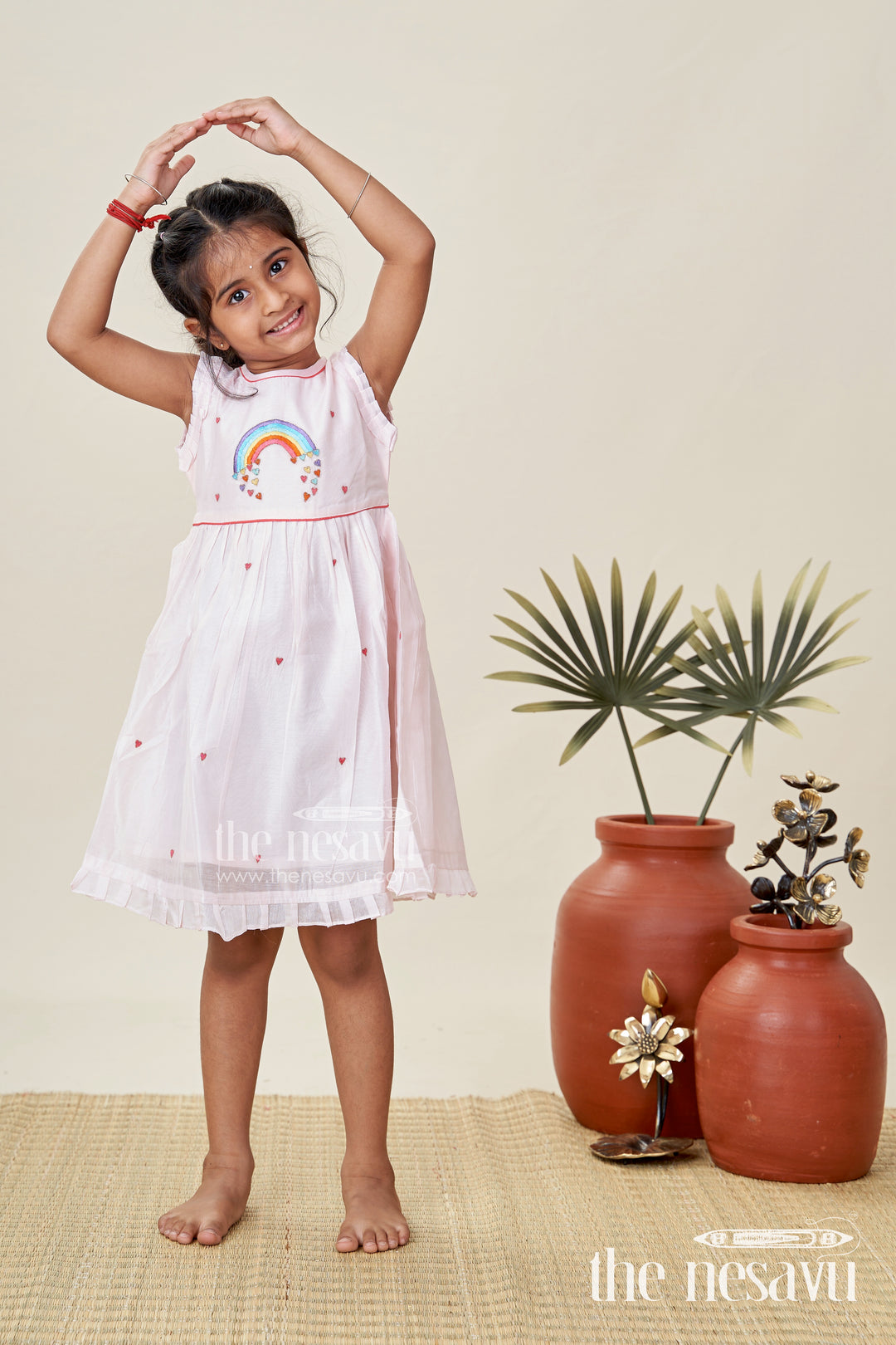Everyday Ethnic Frock For Girls Chanderi Party Style