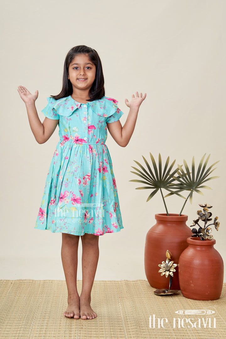 Printed Floral Frock For Toddler Girls Daily Wear