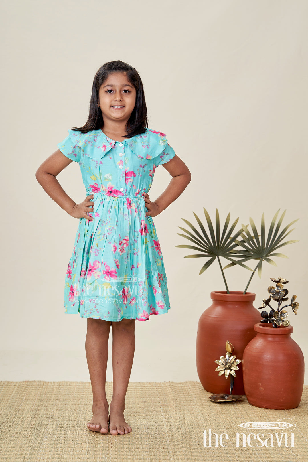 Printed Floral Frock For Toddler Girls Daily Wear