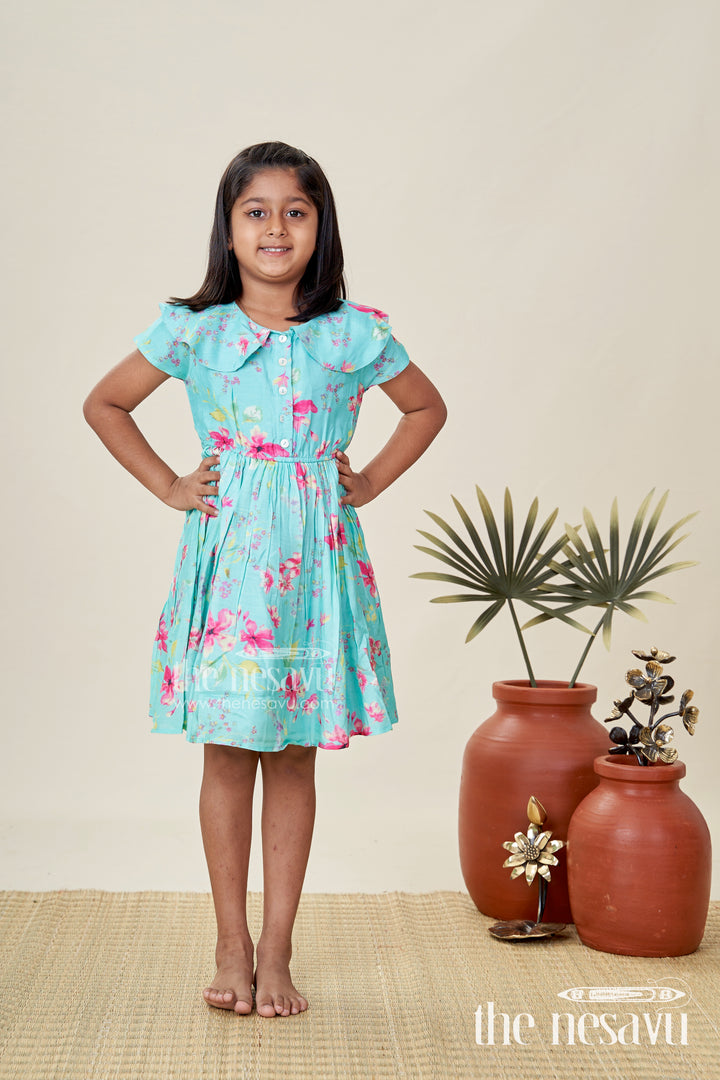 Printed Floral Frock For Toddler Girls Daily Wear