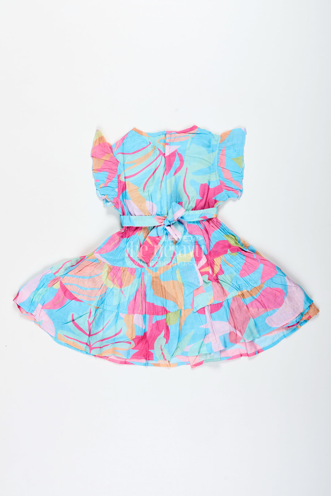 Baby Girl Casual Frock With Traditional Flair In Colorful Cotton And Layered Pleats For Comfortable Style