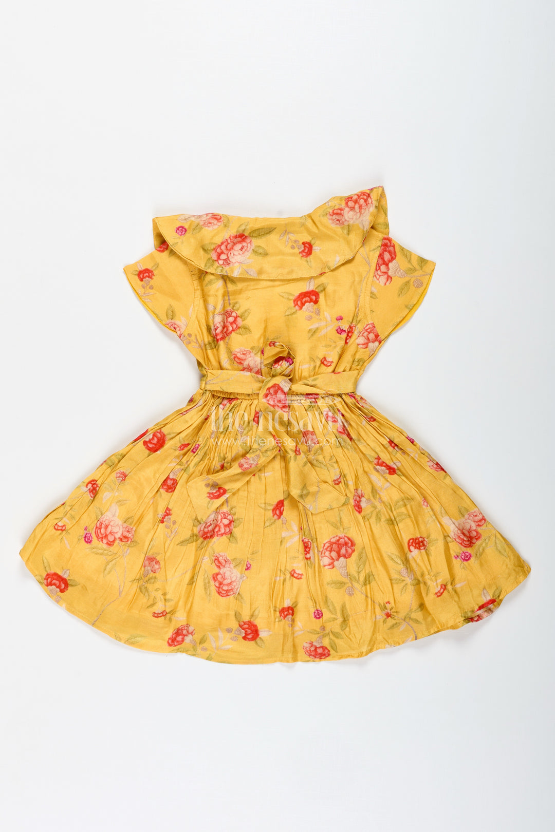 Floral Frock With Peter Pan Collar For Baby Girls