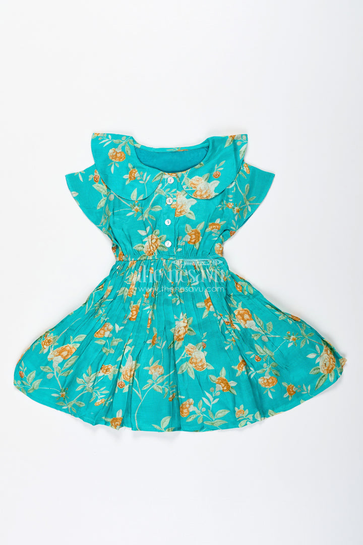 Ethnic Floral Print Dress For Toddler Girls