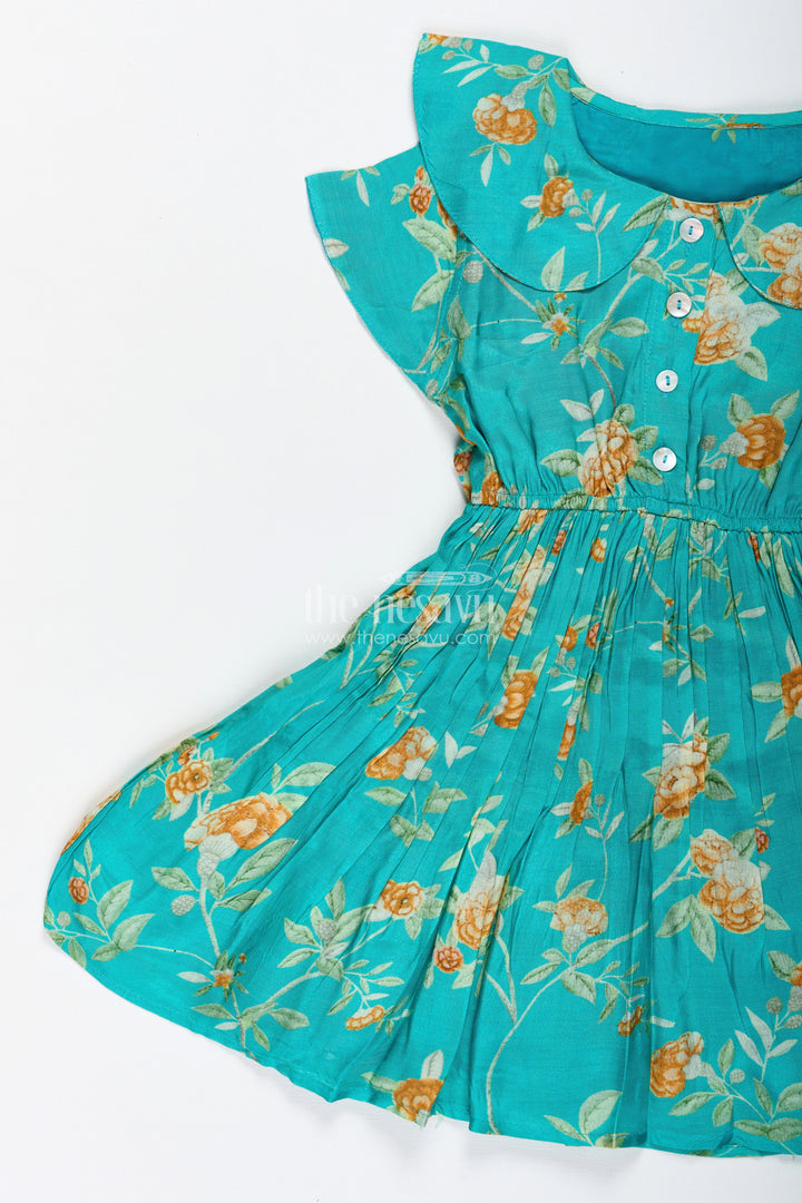 Ethnic Floral Print Dress For Toddler Girls