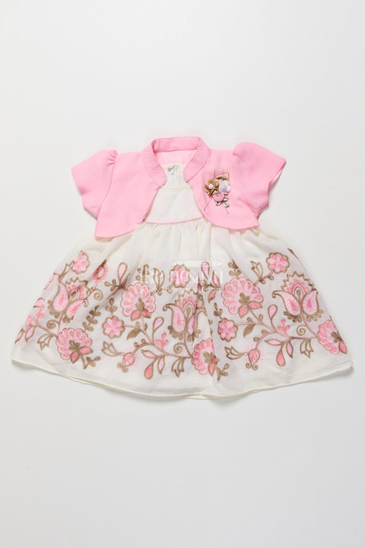 Baby girl fancy frock with jacket for birthday parties and functions