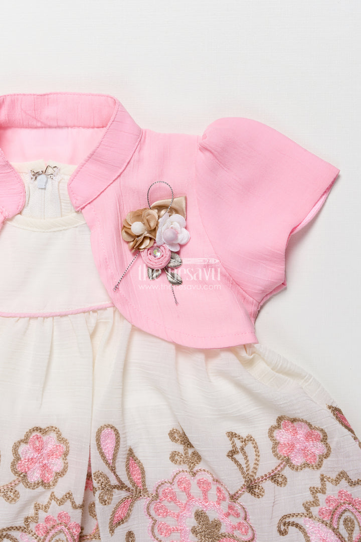 Baby girl fancy frock with jacket for birthday parties and functions