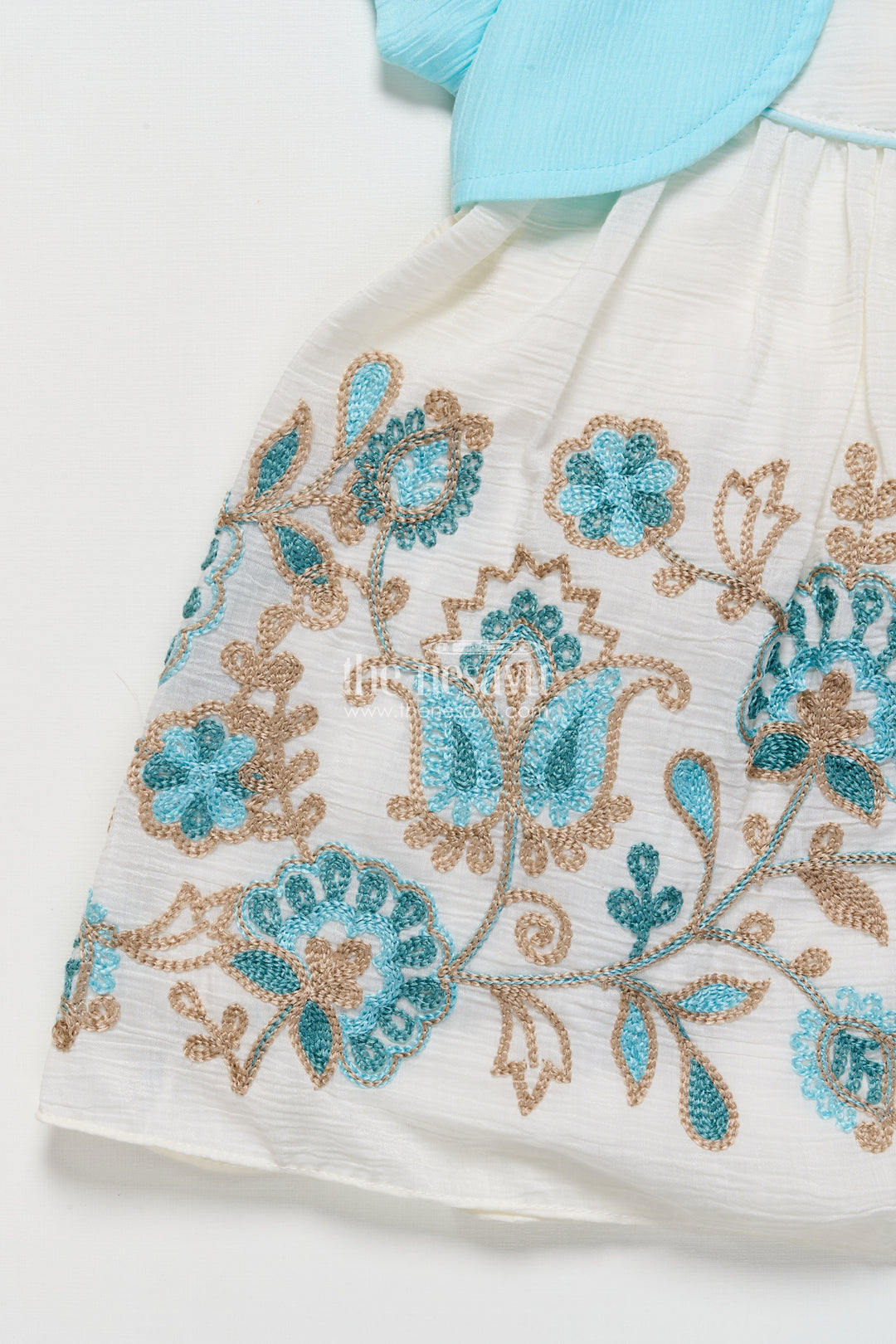 Baby girl embroidered frock with jacket for festive occasions