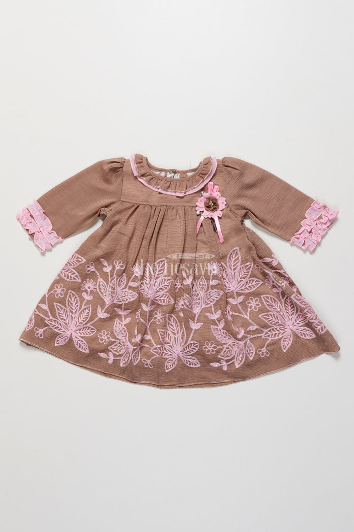 Baby girl embroidered frock for traditional celebrations and gifting