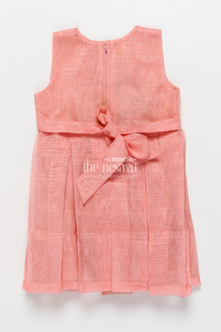 Girls Cotton Frock with Floral Jacket for Parties and Casual Wear