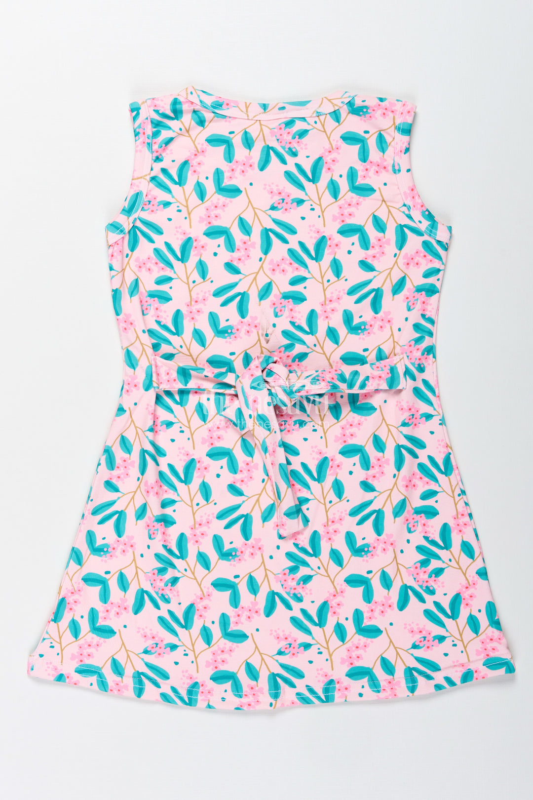 Girls Sleeveless Cotton Frock With Floral Print For Summer Outings
