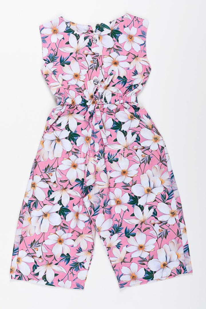 Girls Floral Sleeveless Jumpsuit For Weekend Fun And Everyday Style