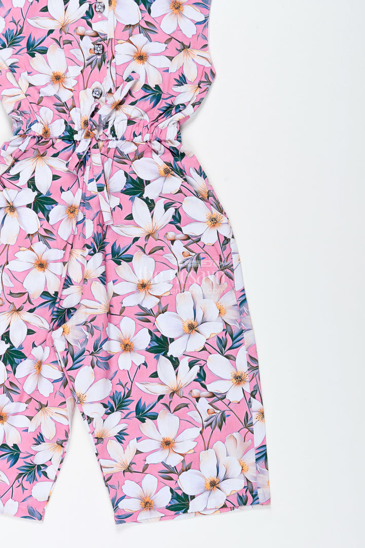 Girls Floral Sleeveless Jumpsuit For Weekend Fun And Everyday Style