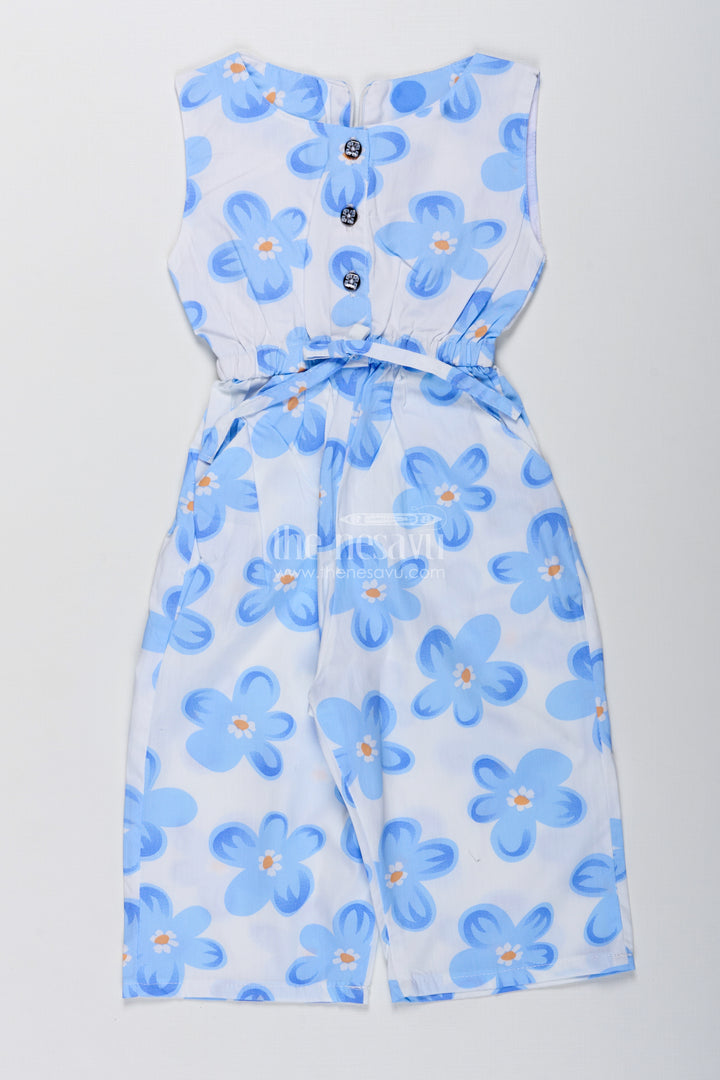 Girls Floral Cotton Jumpsuit For Summer Photoshoots And Outings