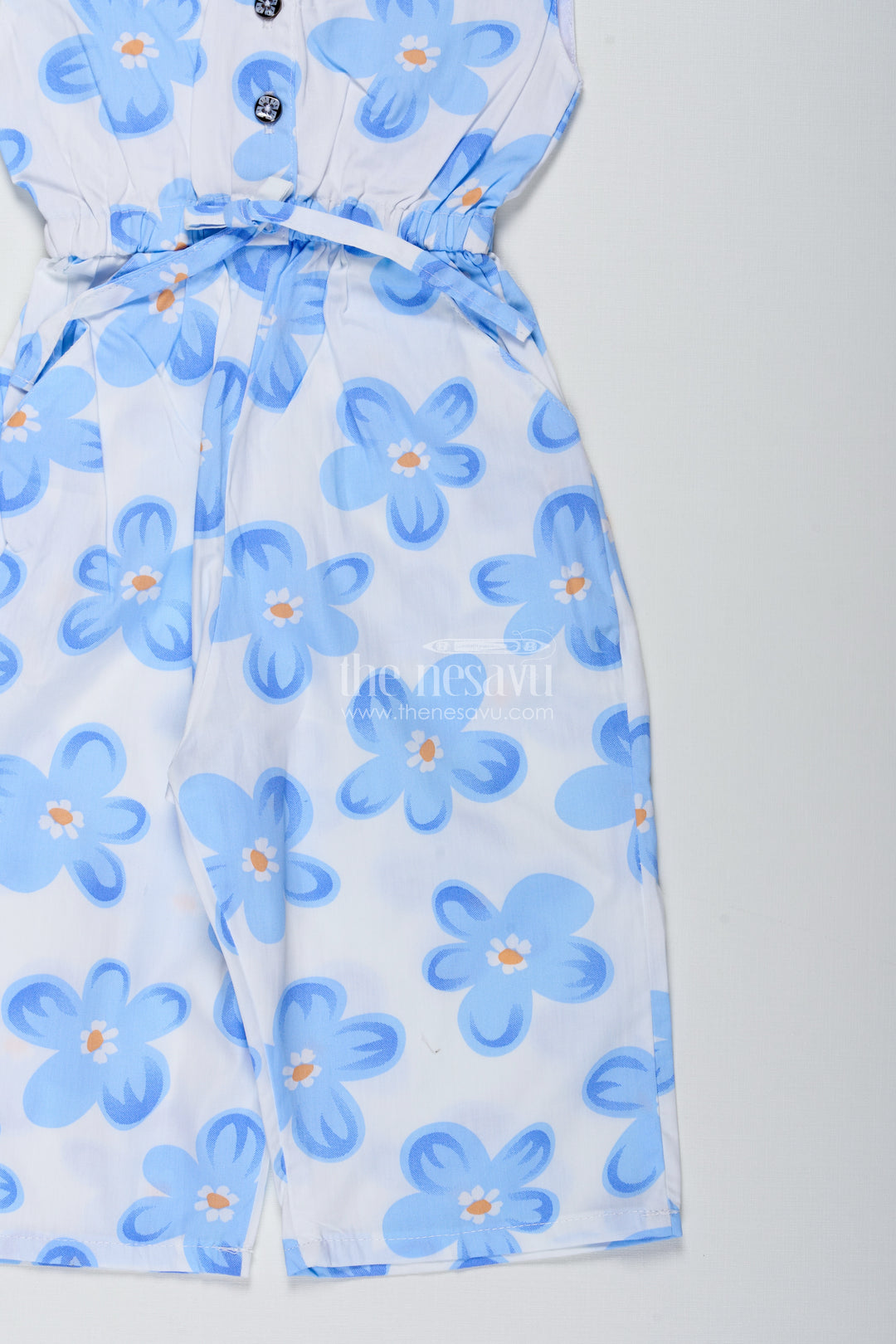 Girls Floral Cotton Jumpsuit For Summer Photoshoots And Outings
