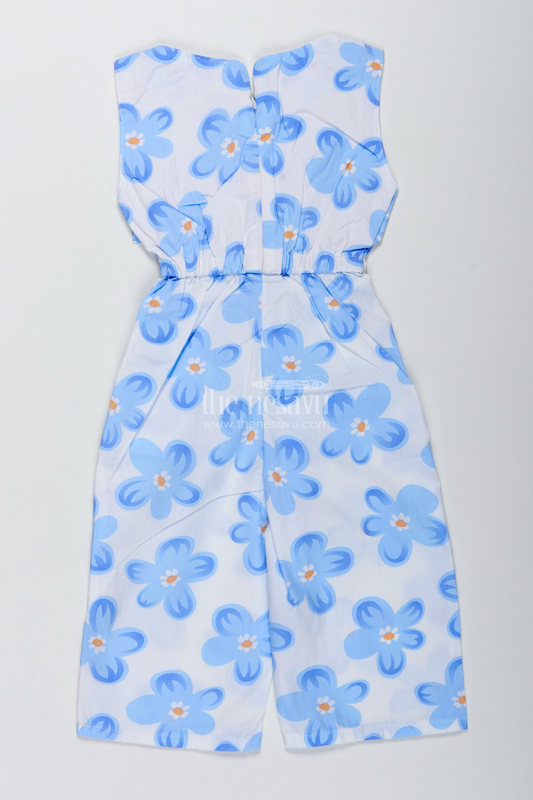 Girls Floral Cotton Jumpsuit For Summer Photoshoots And Outings