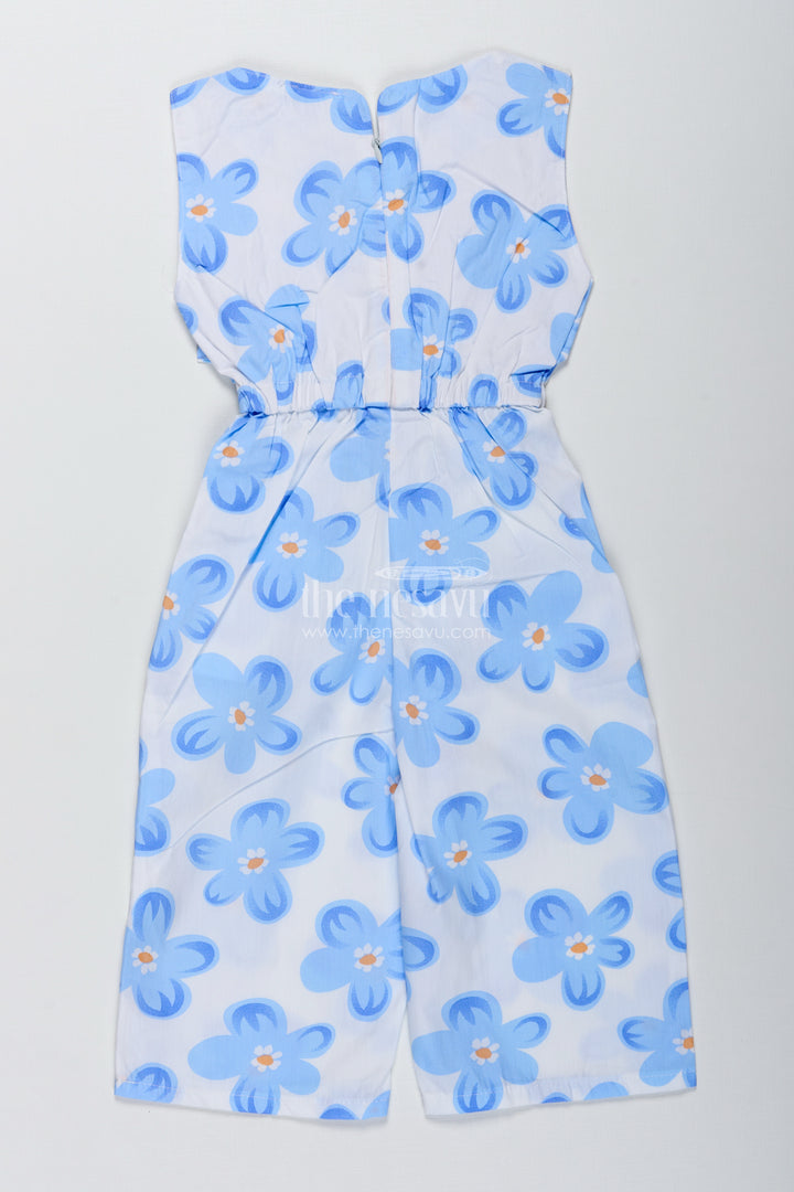 Girls Floral Cotton Jumpsuit For Summer Photoshoots And Outings