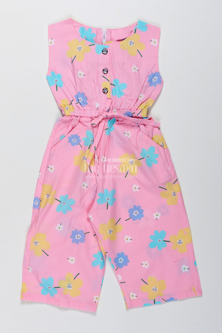 Girls Floral Jumpsuit For Birthdays And Holiday Wear