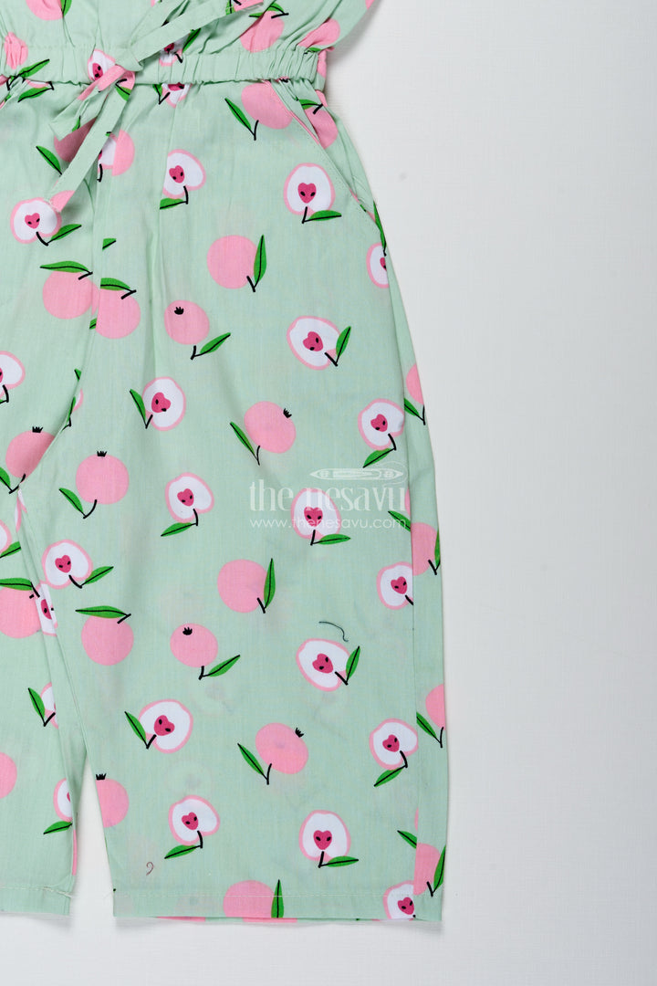 Girls Floral Cotton Jumpsuit For Summer Playdates And Casual Outings