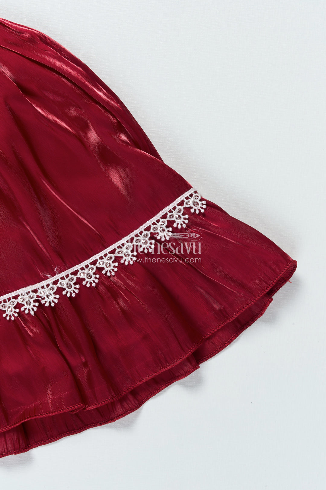 Fancy Frock for Baby Girls with Embroidery and Puff Sleeves