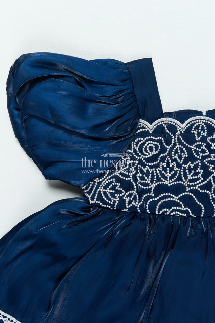 Fancy Frock for Baby Girls with Organza Embroidery for Festive Occasions