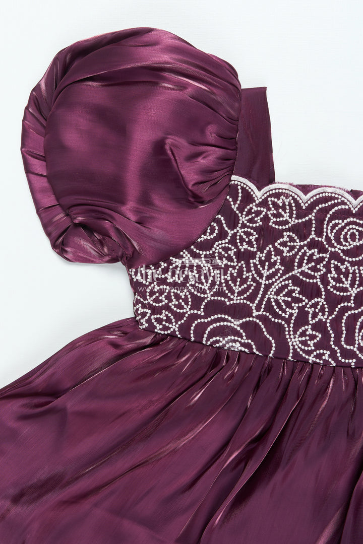 Organza Fancy Frock for Baby Girls with Embroidered Yoke and Layered Skirt