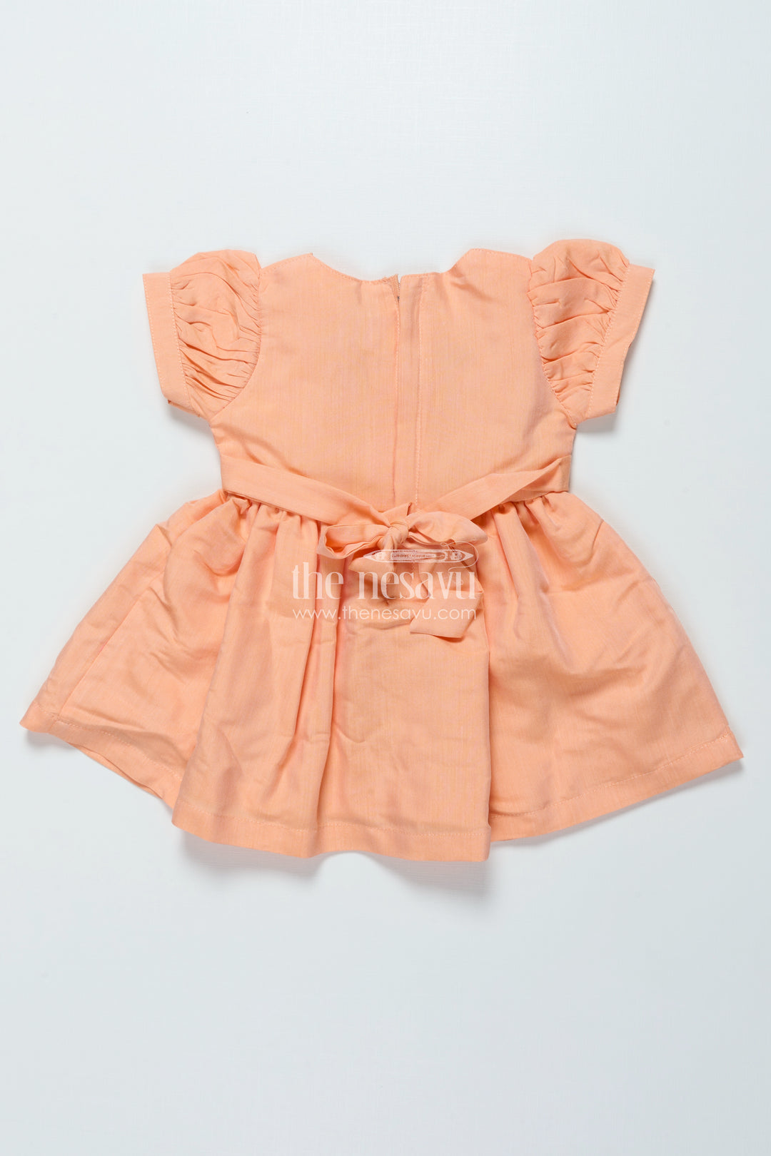 Baby Cotton Frock with Cartoon Embroidery for Playdates and Casual Outings