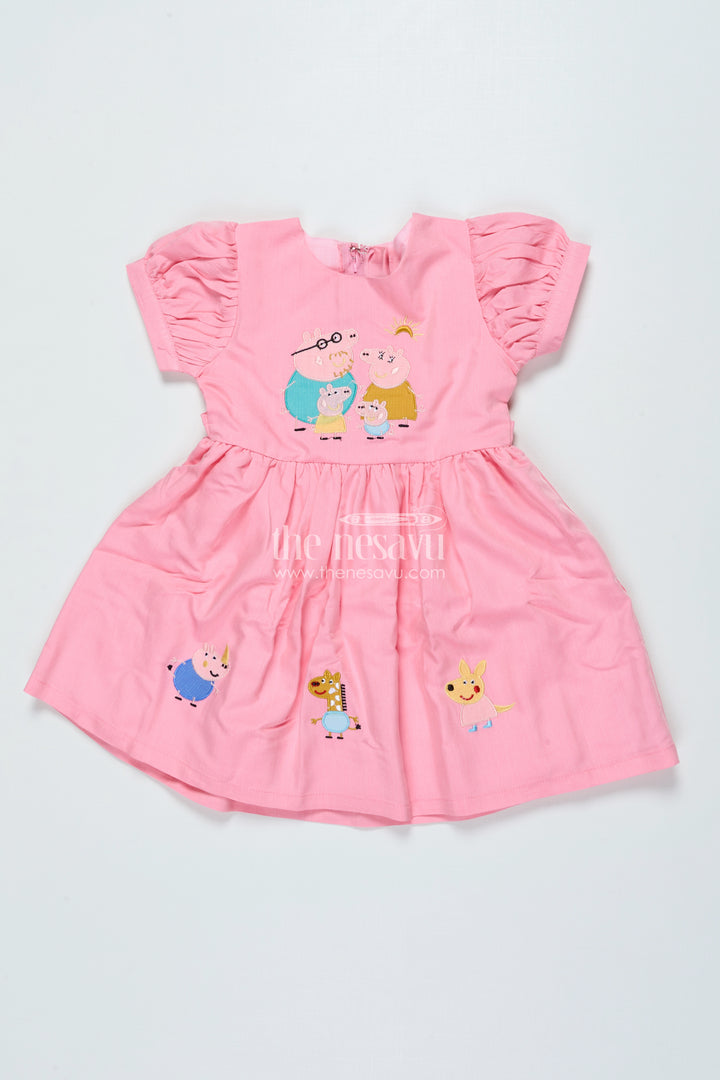 Baby Cotton Frock with Peppa Pig Embroidery for Casual Days and Playtime