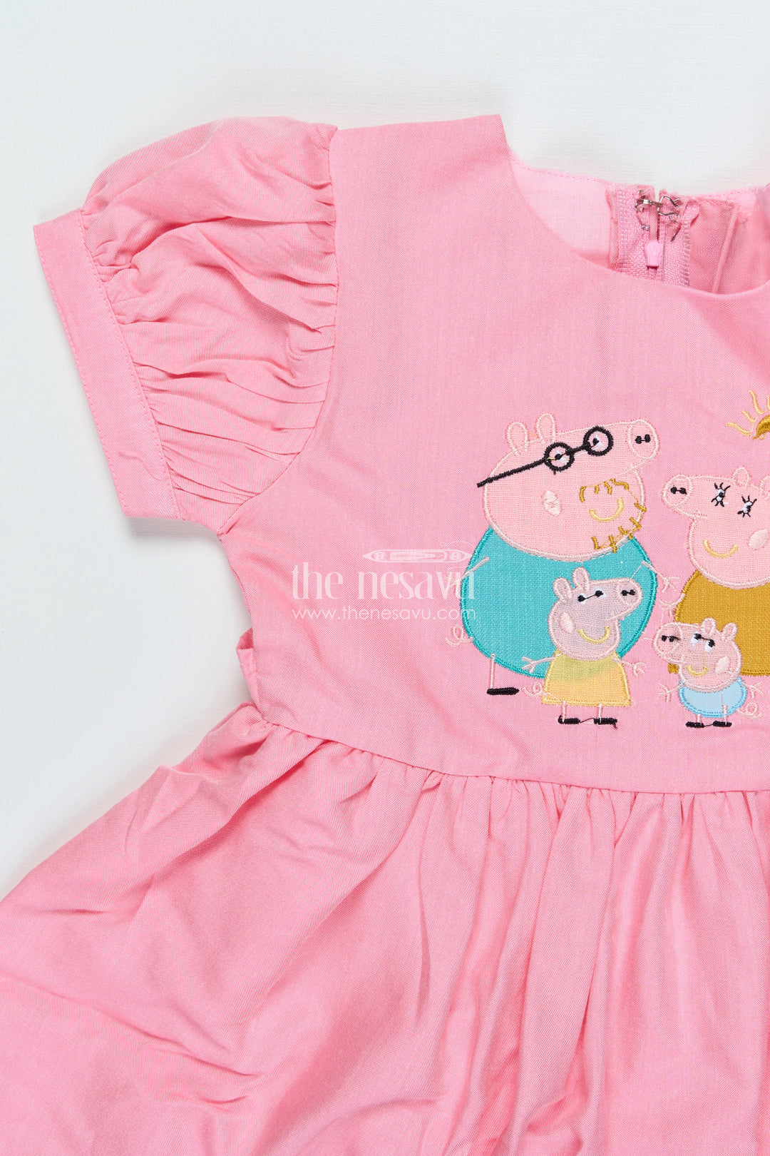Baby Cotton Frock with Peppa Pig Embroidery for Casual Days and Playtime