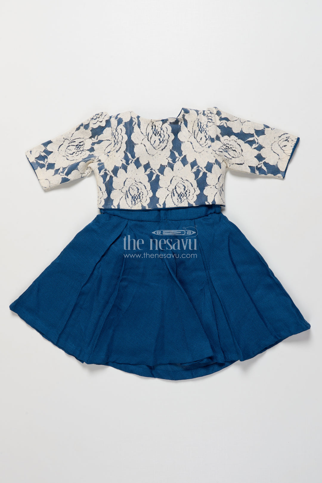 Girls cotton frock with embroidered jacket for festive outings and events