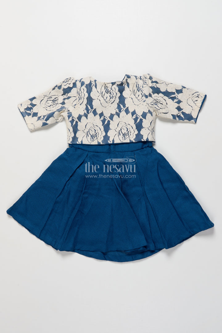 Girls cotton frock with embroidered jacket for festive outings and events