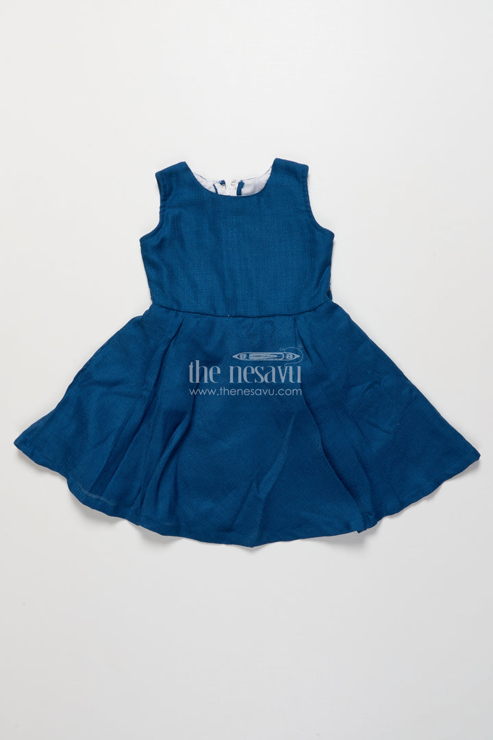Girls cotton frock with embroidered jacket for festive outings and events