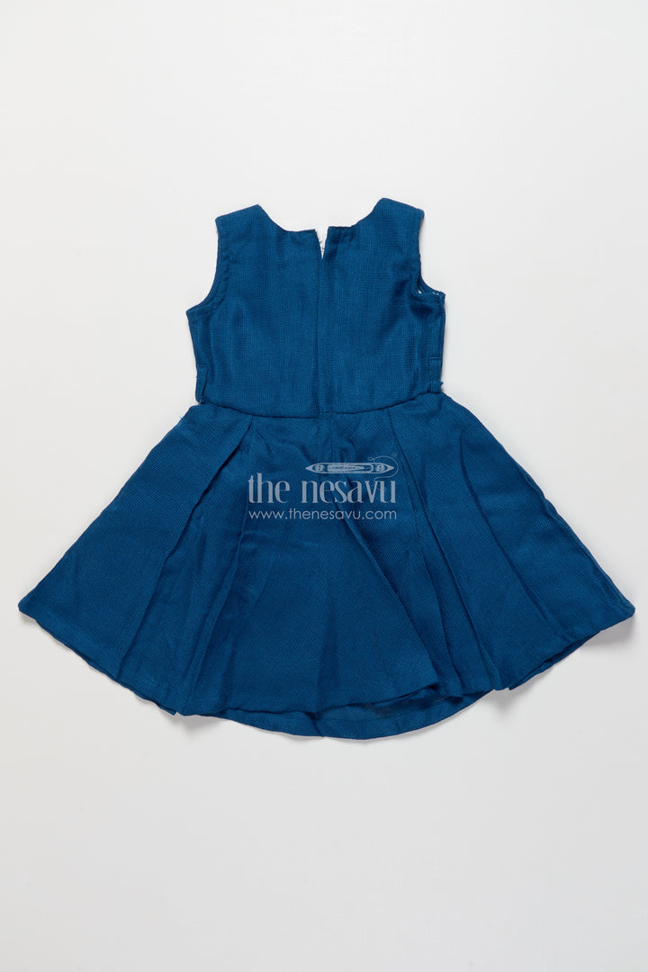 Girls cotton frock with embroidered jacket for festive outings and events