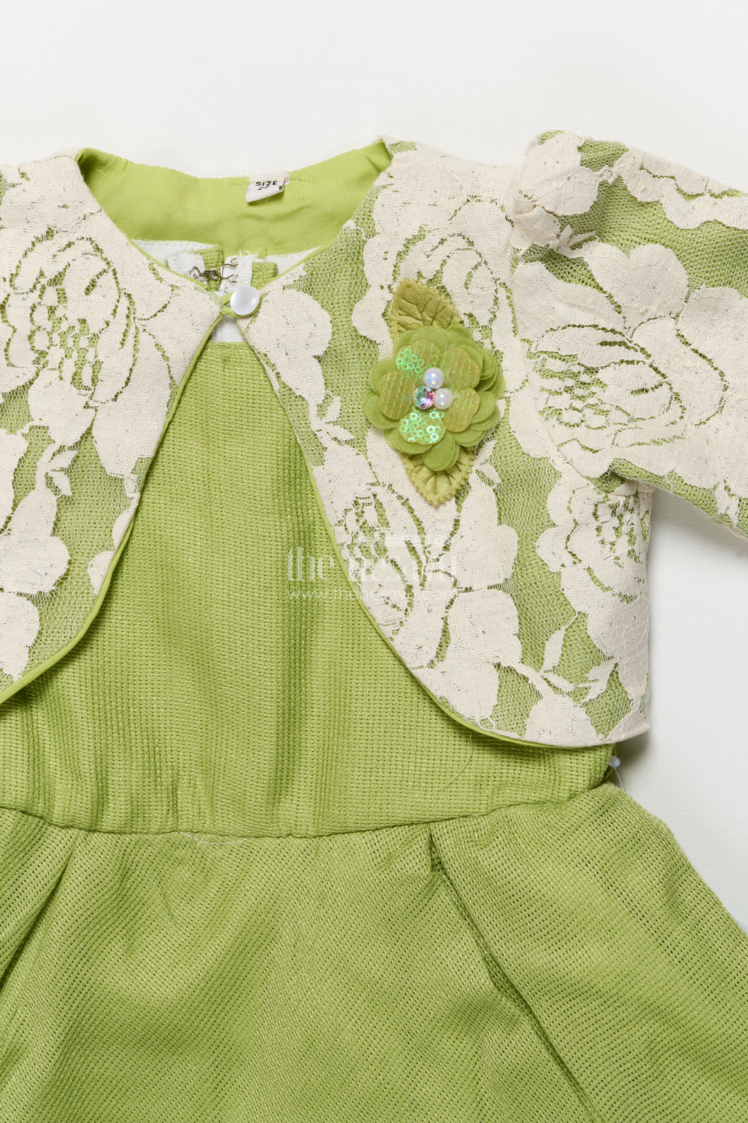 Ethnic cotton frock with jacket for girls attending family functions