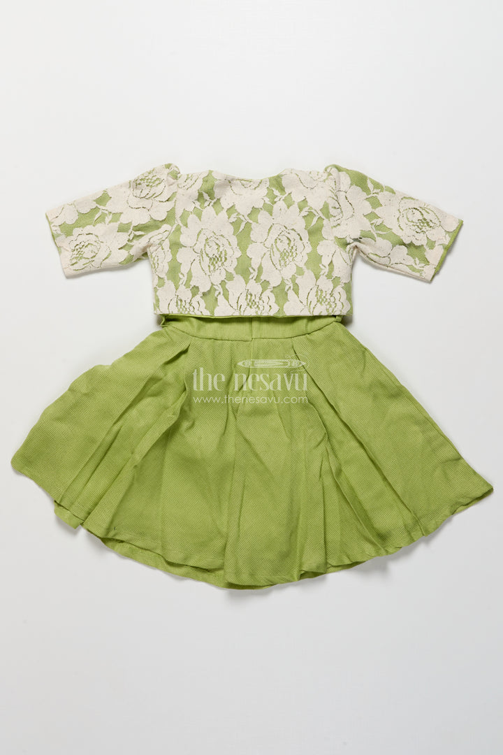 Ethnic cotton frock with jacket for girls attending family functions