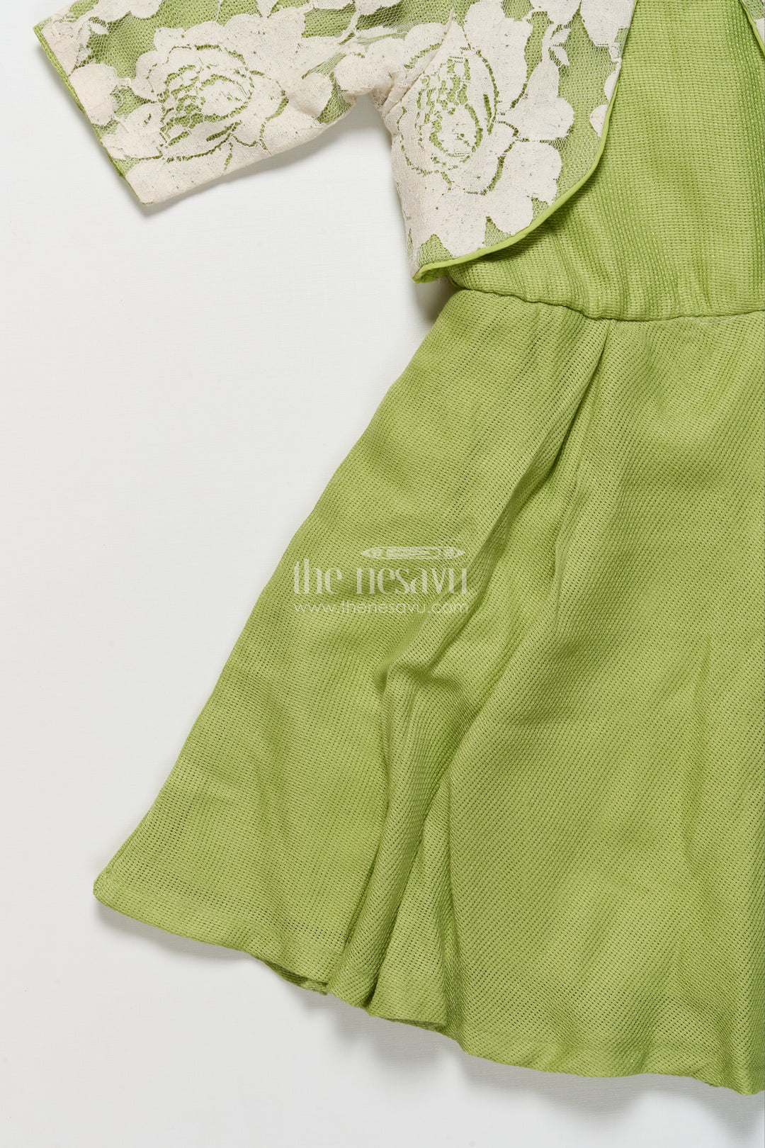 Ethnic cotton frock with jacket for girls attending family functions