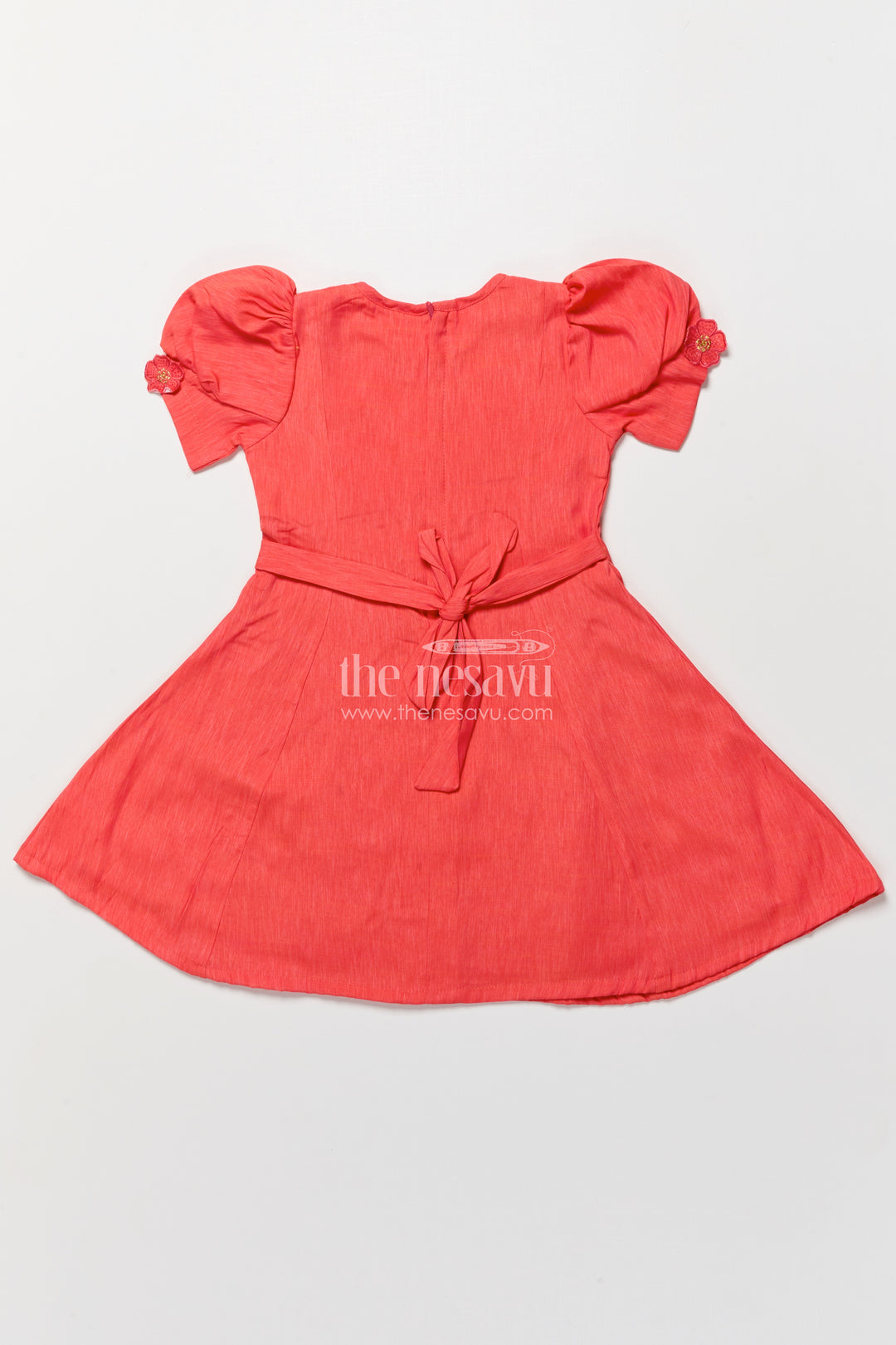 Cotton Frock with Floral Embroidery for Girls Casual and Festive Wear